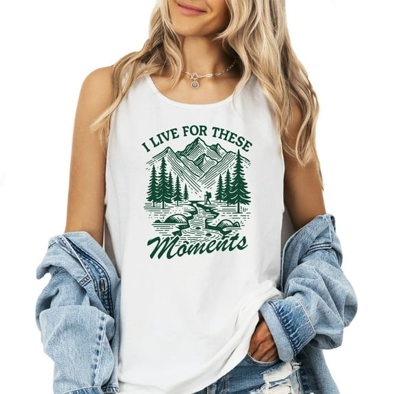 Verita Culture Women I Like For These Moments Funny Women’s Summer Hiking Graphic Tank Top