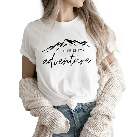 Verita Culture Women Life Is Adventure Funny Camping Hiking Outdoor Adventure Graphic Tees