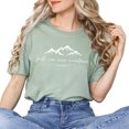 thumbnail image 1 of Verita Culture Women's Christian Faith Can Move Mountain Graphic Short Sleeve Tee T-shirt, 1 of 3