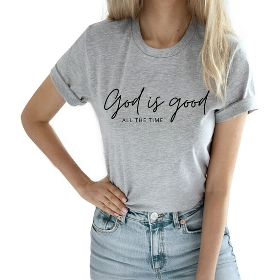 Verita Culture Women's Christian God Is Good Graphic Short Sleeve Tee T-shirt