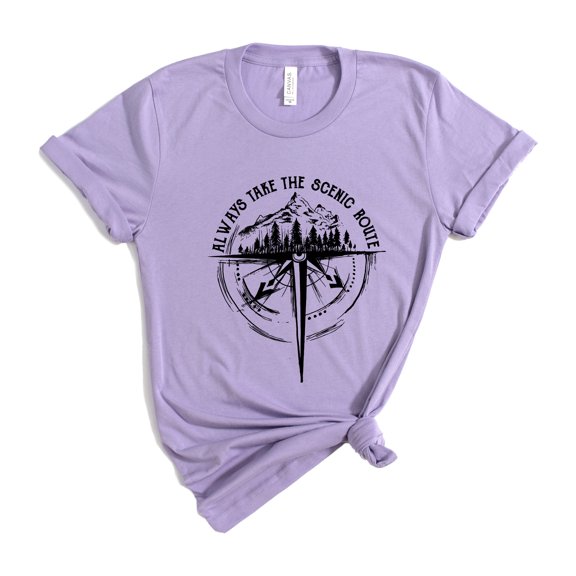 Verita Culture Women's Compass Traveling Summer Casual Gaphic Short Sleeve Hiking Tee T Shirt