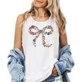 thumbnail image 1 of Verita Culture Women's Floral Ribbon Tank Top Casual Boho Flower Printed Graphic Tank Tops for Girl, 1 of 4