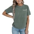 thumbnail image 1 of Verita Culture Women's Vintage Flowers Pocket Shirt Casual Boho Floral Printed T-Shirt Floral Wildflowers Graphic Tees Tops for Girl, 1 of 4