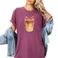 thumbnail image 1 of Verita Culture Womens Funny T Shirts On The Rock Iced Latte Coffee Summer Graphic Tee, 1 of 4