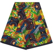 VeritableWax African Traditional Classic Fabrics Kent 3 Yards Ankara Wax Print cotton Fabric Multiple colors for Sewing Craft DIY Party Dress