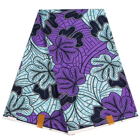 VeritableWax New African Fabrics 3 Yards Ankara African Fabric Wax Print Polyester Fabric Textile Material Ten brightly colored fabrics for Sewing Craft DIY Party Dress