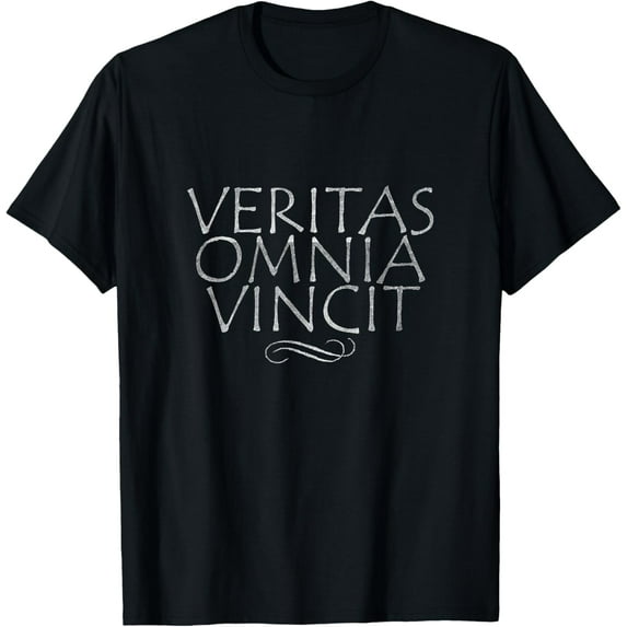 Veritas Omnia Vincit Truth Conquers All Latin Saying Shirt T-Shirt