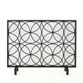 thumbnail image 1 of Veritas Single Panel Iron Fireplace Screen, Black, 1 of 7
