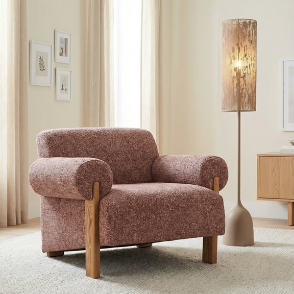 Verity Accent Chair Copper Accent Chair, Modern Style, Armrest support, Solid Ash Wood, Indoor Living