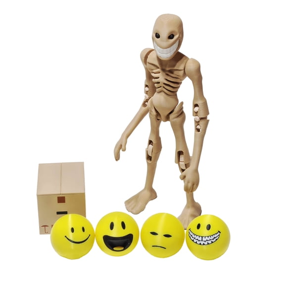 Verity Collectible Figurine Set, 7.8in 3D printed,4 smile balls & carton prop.