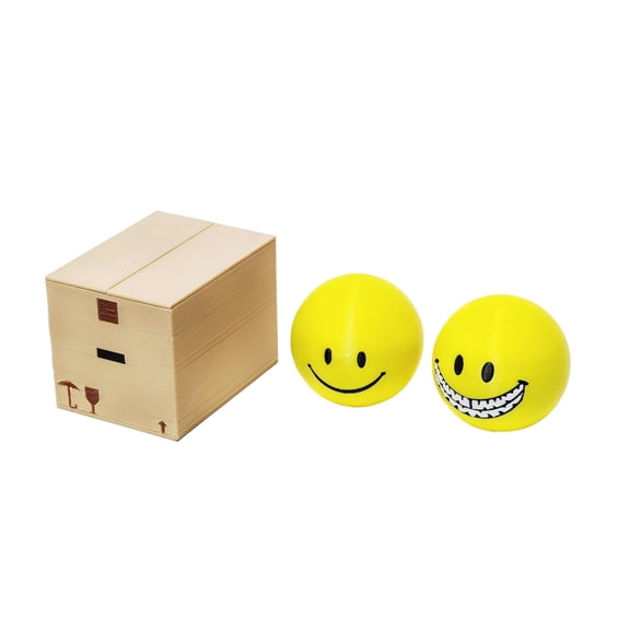 Verity Smiley Ball Figurines with Cargo Storage Box, 3D Printed Horror Game Collectible Desktop Decor