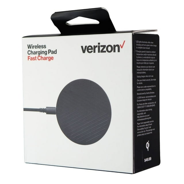 Verizon 10W Qi Wireless Charging Pad for iPhone and Samsung Black