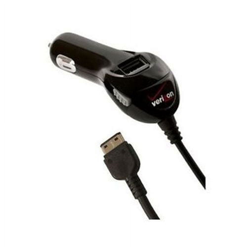 Verizon Car Charger w/ Extra USB Port + 20 Pin Connector Black
