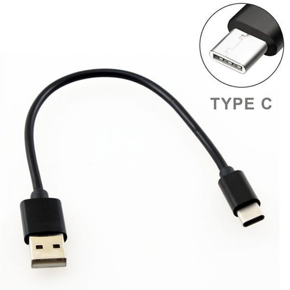 Verizon Motorola Moto Z Force Droid Black Short Type-C Cable Rapid Charger Sync USB Power Wire Q3A
