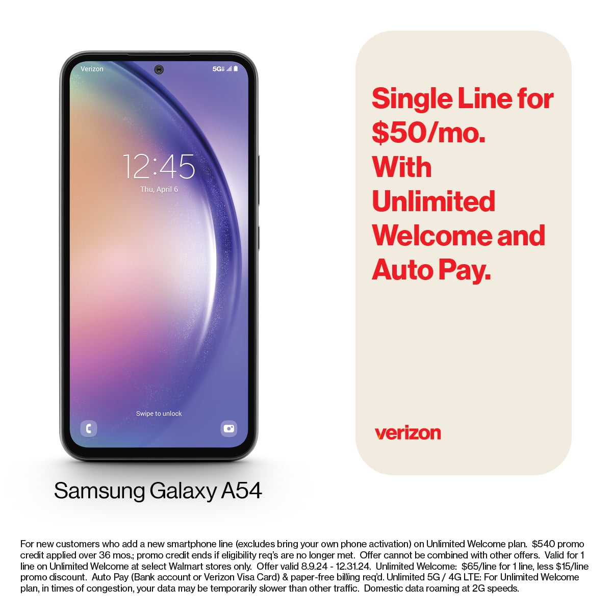 Verizon Samsung A54 - Walmart.com