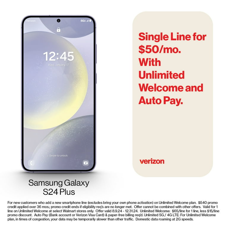 Verizon Samsung Galaxy S24 Plus Yellow 512GB - Walmart.com