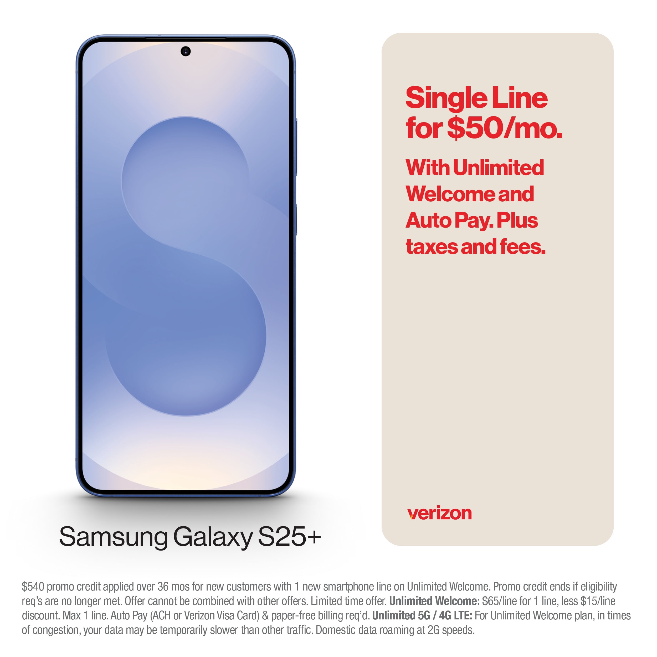 Verizon Samsung Galaxy S25 Plus Navy 256 GB - Walmart.com