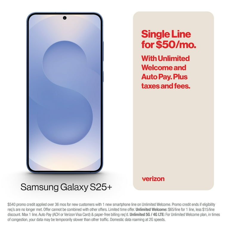 Verizon Samsung Galaxy S25 Plus Navy 512 GB - Walmart.com