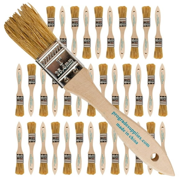 Vermeer Chip Paint Brushes - 36-Pack - 1" Chip Brushes for Paints, Stains, Varnishes, Glues, & Gesso