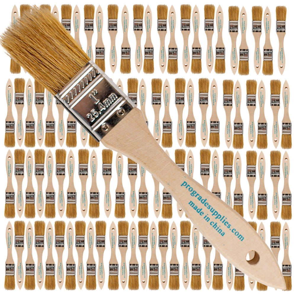Vermeer Chip Paint Brushes - 96-Pack - 1" Chip Brushes for Paints, Stains, Varnishes, Glues, & Gesso