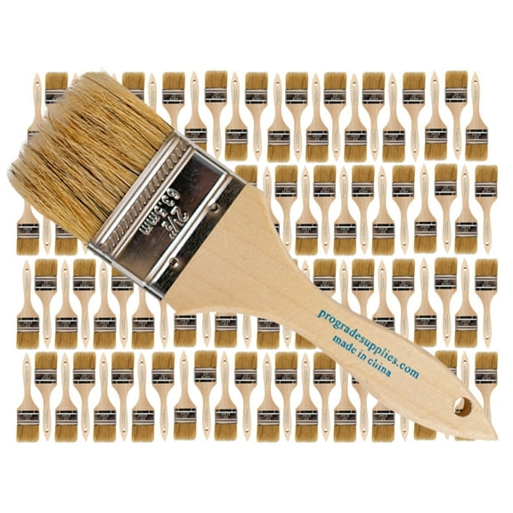Vermeer Chip Paint Brushes - 96-Pack - 2.5" Chip Brushes for Paints, Stains, Varnishes, Glues