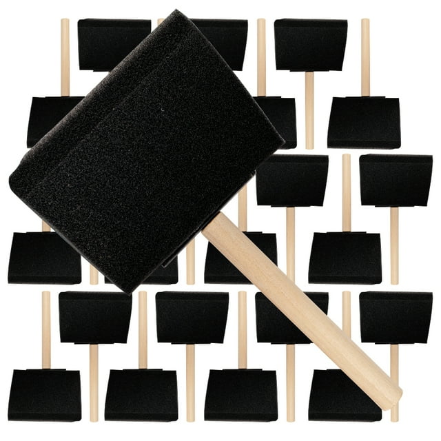Vermeer Foam Paint Brushes 24Count 4" Disposable Poly Foam Brushes