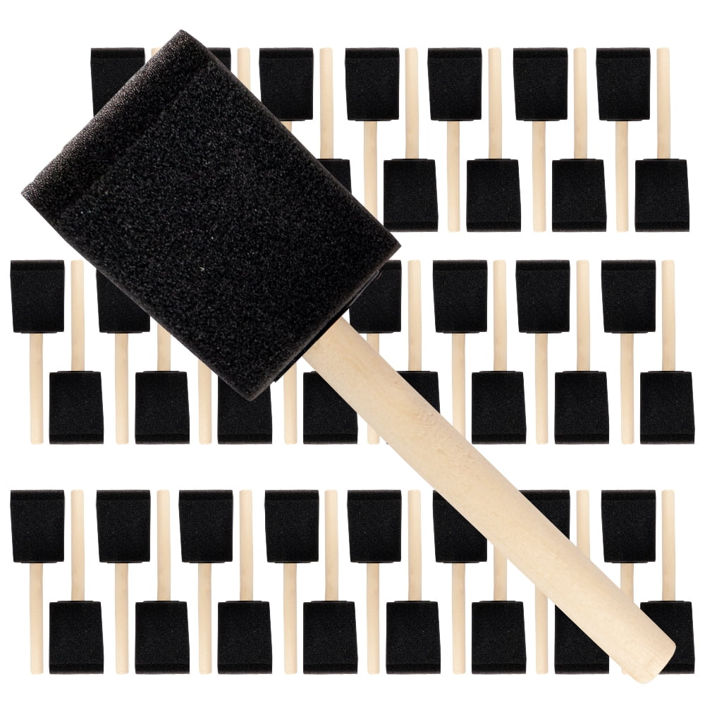 Vermeer Foam Paint Brushes 48Count 2" Disposable Poly Foam Brushes