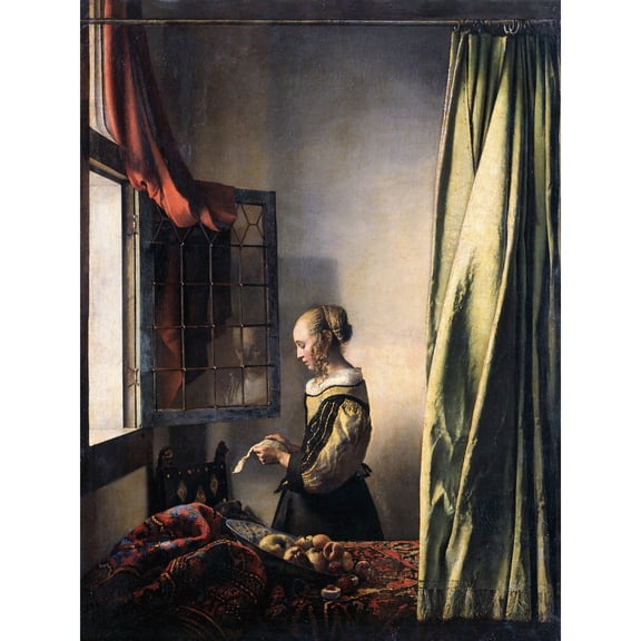 Vermeer Girl Reading Letter Open Window Painting Extra Large XL Wall Art Poster Print