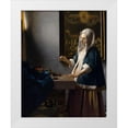 thumbnail image 1 of Vermeer, Johannes 12x14 White Modern Wood Framed Museum Art Print Titled - Woman Holding a Balance, 1 of 4