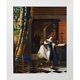 thumbnail image 1 of Vermeer, Johannes 26x32 White Modern Wood Framed Museum Art Print Titled - Allegory of the Catholic Faith, 1 of 4