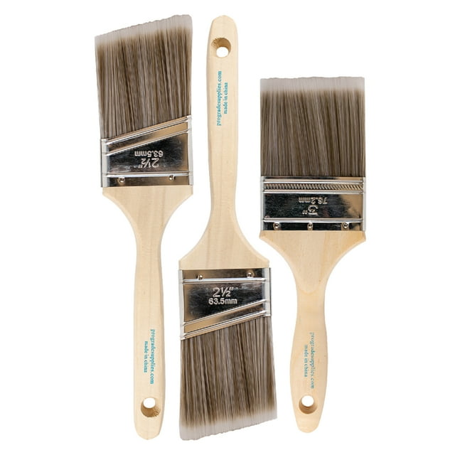 Vermeer Paint Brushes 2Pack 3" Flat and 2.5" Angle Brush Set for