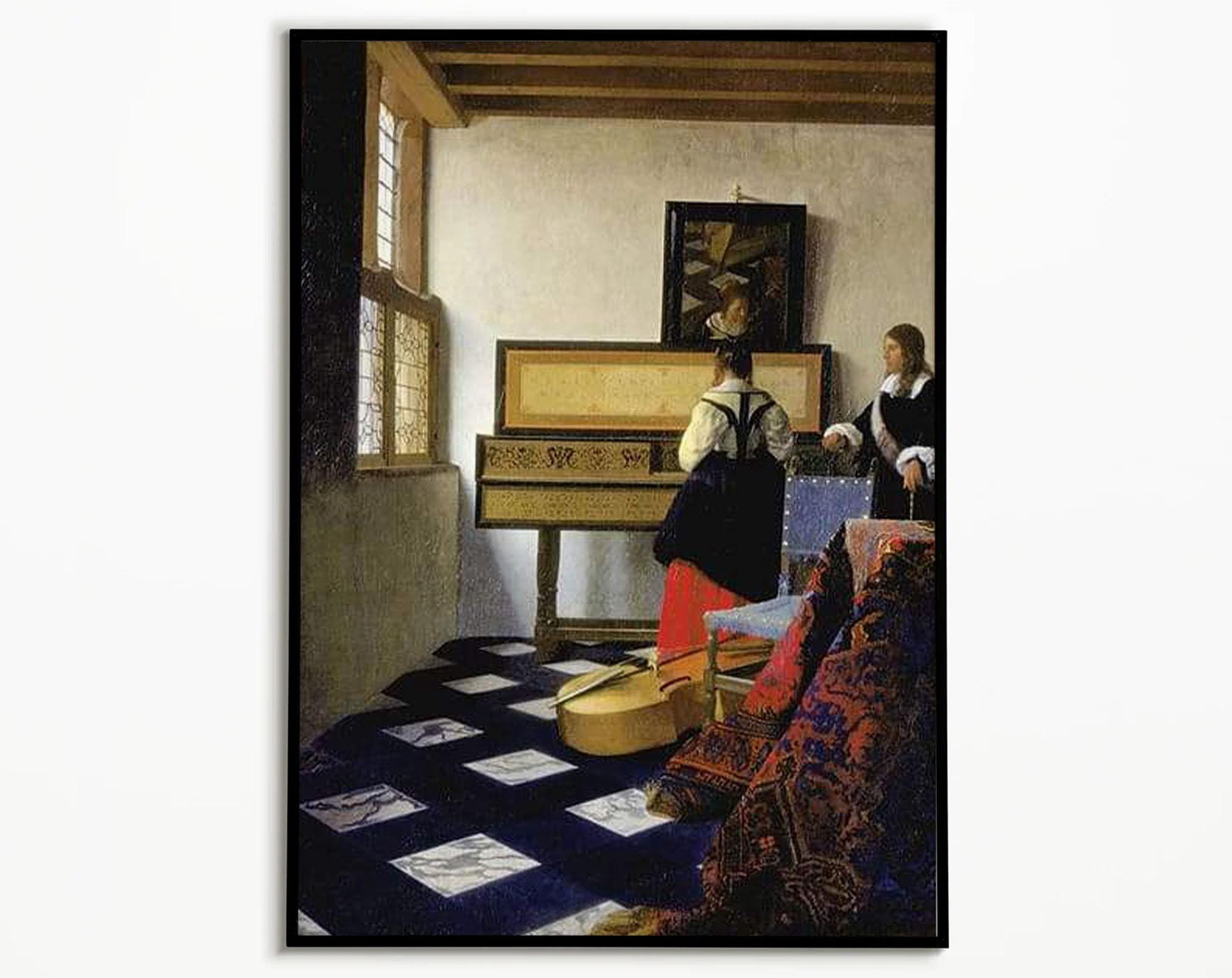 Vermeer The Music Lesson Baroque Art Classic Art Poster , Poster Print ...