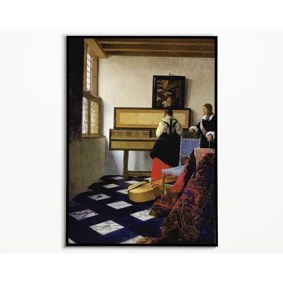 Vermeer The Music Lesson Baroque Art Classic Art Poster , Poster Print ...