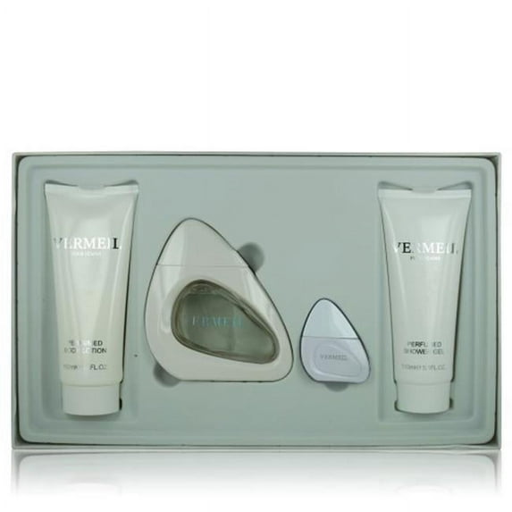Vermeil White ZZGSWVERMEILWHITE4P3 4 Piece Gift Set - 3 oz Eau De Parfum, 0.5 oz Eau De Parfum, 5.1 oz Shower Gel & 5.1 oz Body Lotion for Women