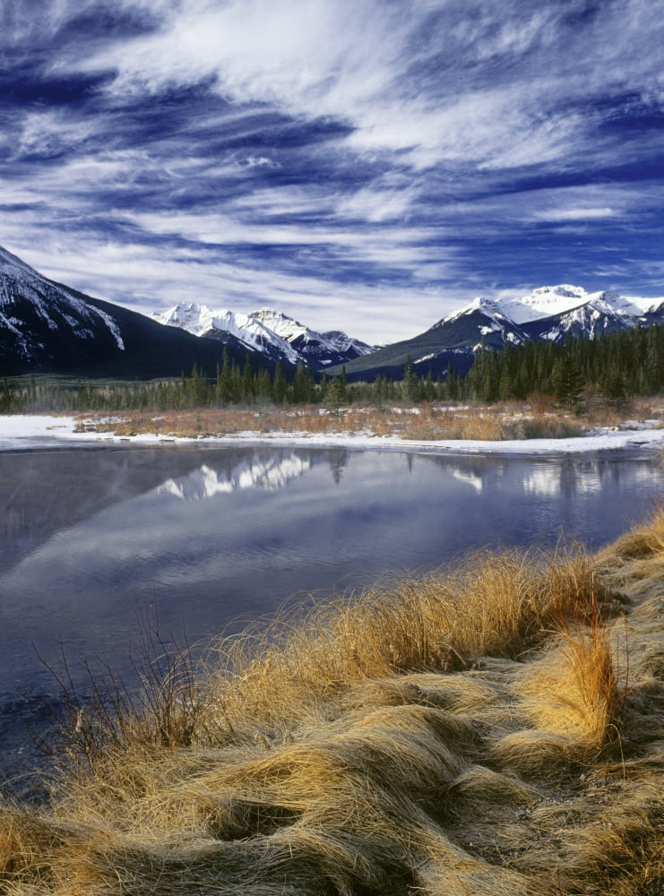 Vermilion Lakes Banff National Park Alberta Canada Canvas Art - Darwin Wiggett Design Pics (24 x 32)