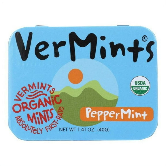 Vermints All Natural Organic Breath Mints Peppermint -- 1.41 oz