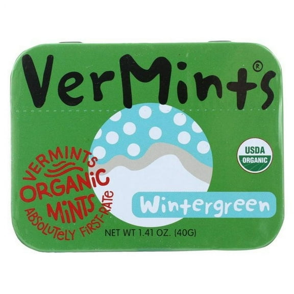 Vermints All Natural Organic Breath Mints Wintermints -- 1.41 oz Pack of 3