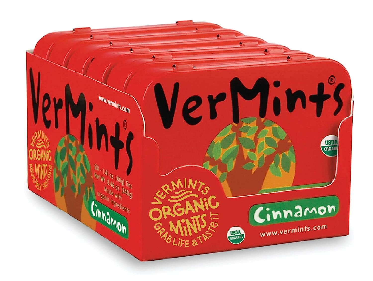 Vermints Mints Vermints Candy Cinnamon Org - 1.41 OZ, 6 pack - Walmart.com