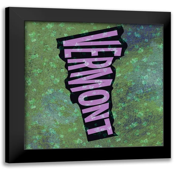 Vermont 15x15 Black Modern Framed Museum Art Print Titled - Art Licensing Studio