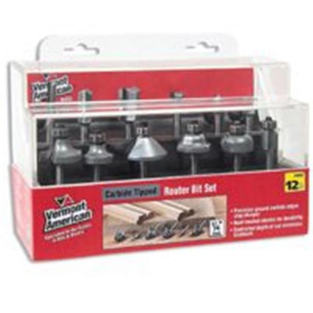 Vermont 23002 Router Bit Set, 12 Pieces