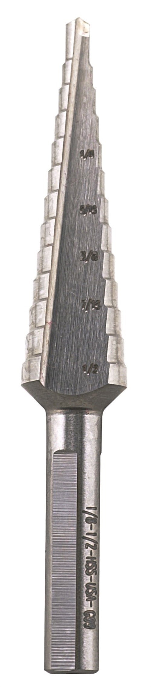 Vermont American 13374 1/8"-1/2" High Speed Steel Step Drill Bit