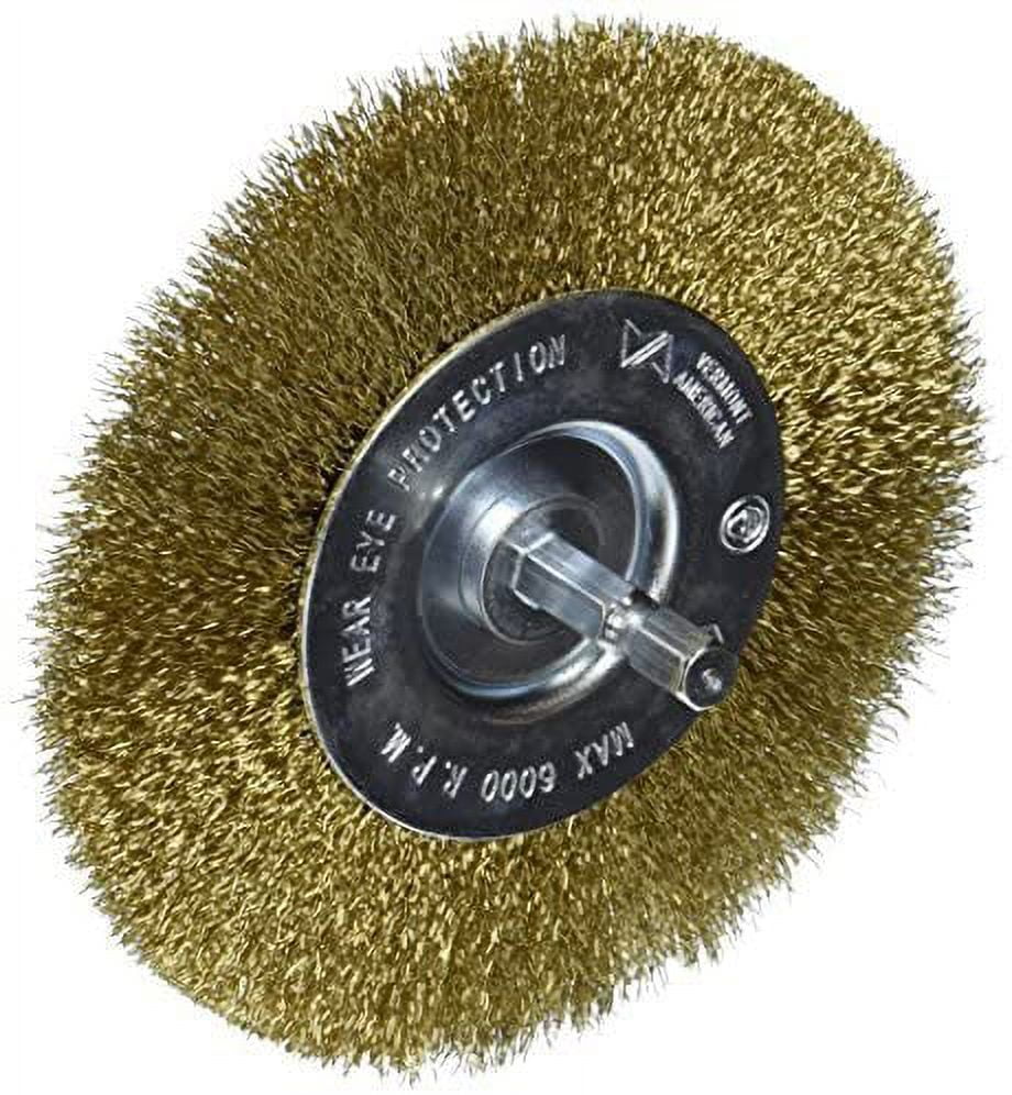 Vermont American 16794 - 4" Crimped Wire Wheel With Shank-Fine