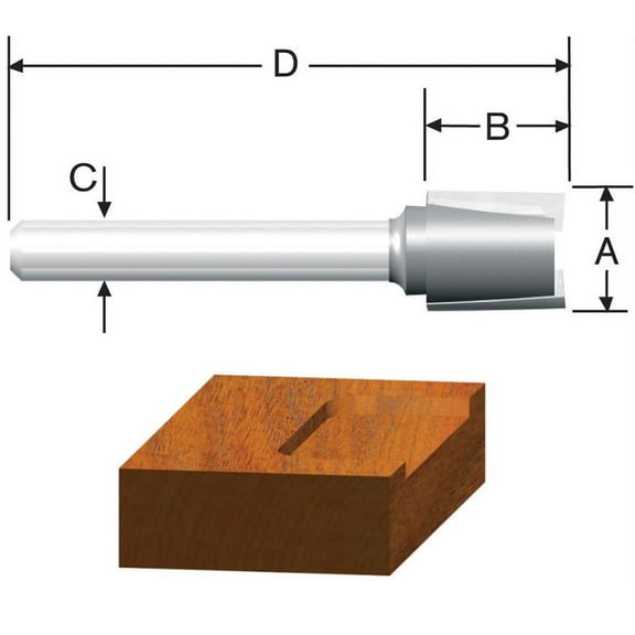 Vermont American 23111 Router Bit 1/4 in Dia Shank HSS Smooth