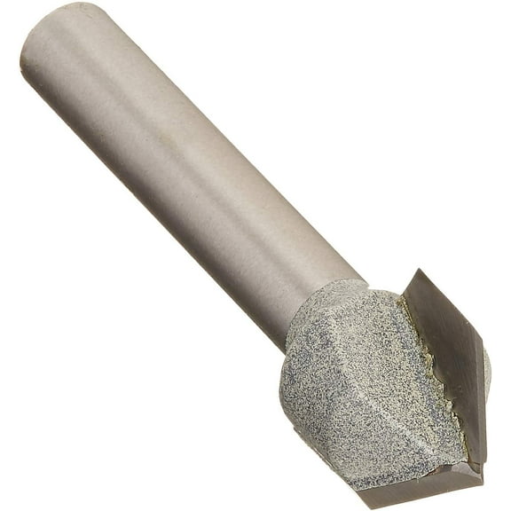 Vermont American 23120 1/2-Inch by 90-Degree Carbide Tipped V-Groove Router Bit, 2-Flute 1/4-Inch Shank