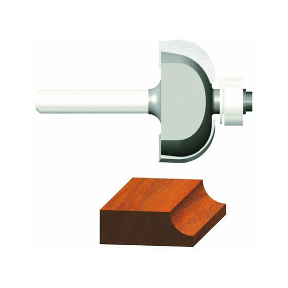 Vermont American 23139 1/4-Inch Radius Carbide Tipped Cove Router Bit, 1/2-Inch Ball Bearing 2-Flute 1/4-Inch Shank