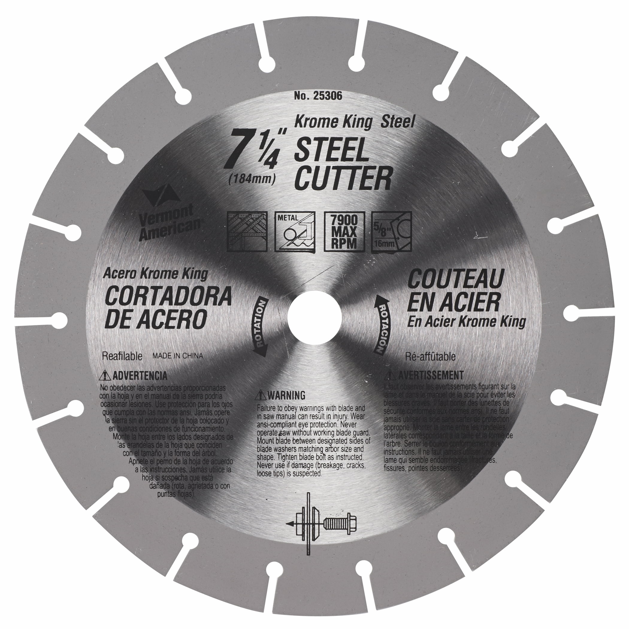 Vermont American 25306 7-1/4" Circular Saw Blade