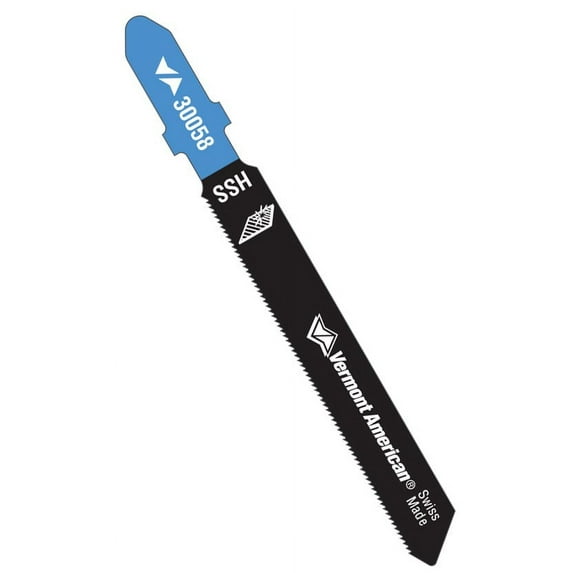 Vermont American 30058 3-1/8" HSS 36 TPI T-Shank Metal Cutting Jig Saw Blades