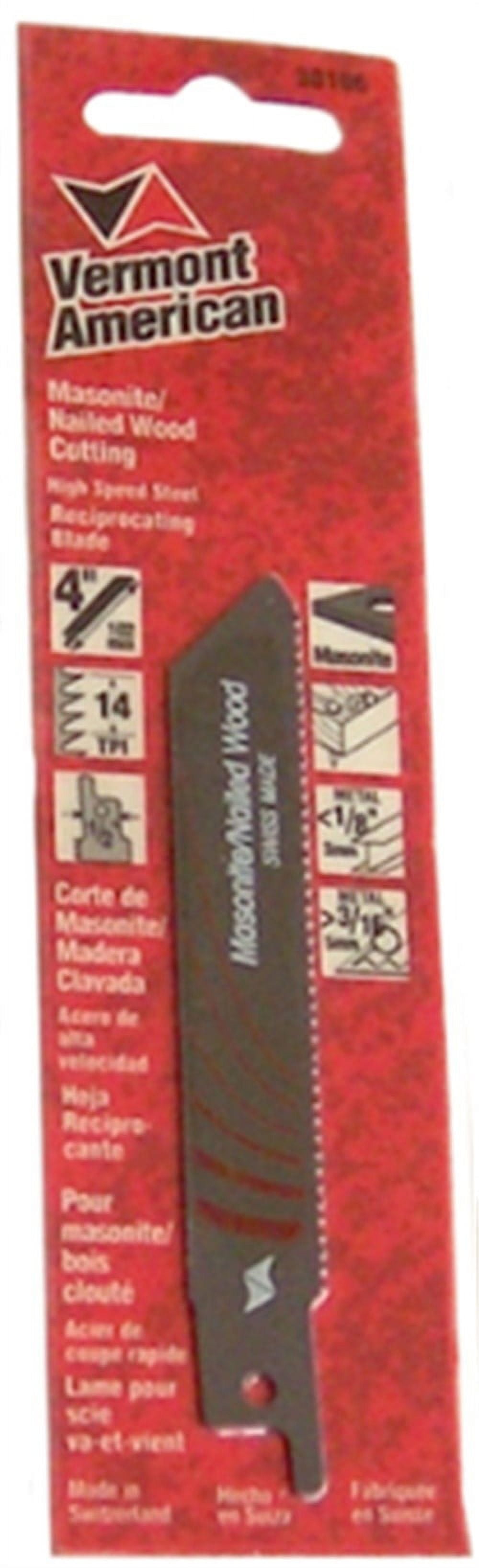 Vermont American 30111 6" 24 Tpi High Speed Steel Metal Cutting Recip Saw Blade