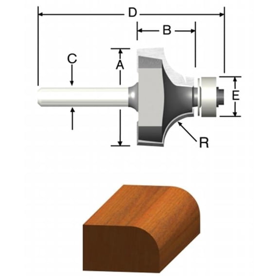 Vermont American .63in. Roundover Beading Bit .63in. Roundover Beading Bit