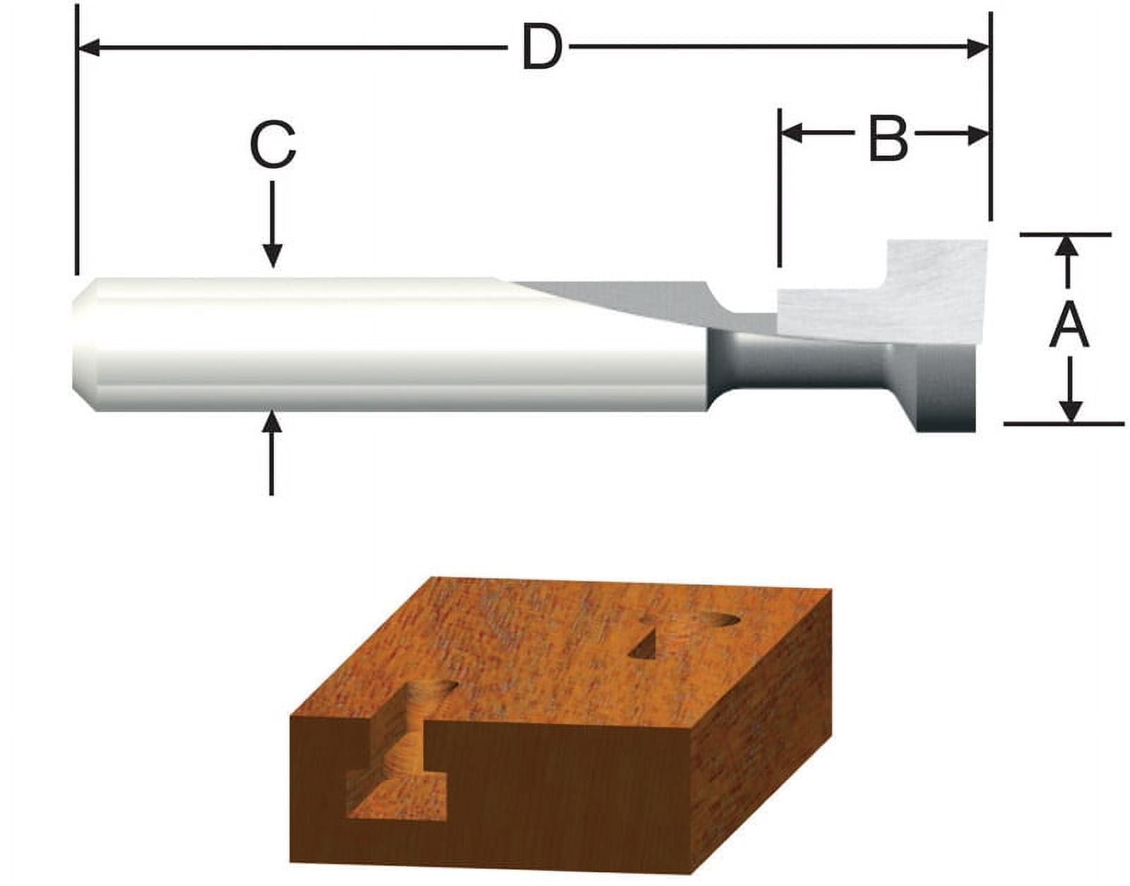 Robert Bosch Carbide Key Hole Router Bit 23116 - Straight Shank - 1/4 In.